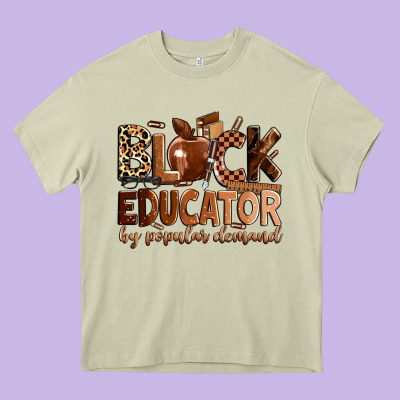 Black Educator By Popular Demand Heavy Core Tee Designed By Zillion Design Studio
