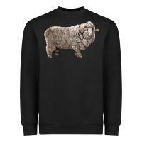 Black rambouillet sheep Heavyweight Sweatshirt - LillyAllenDesigns