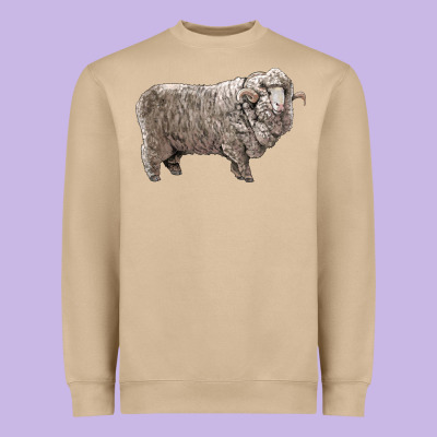 Rambouillet Sheep Heavyweight Sweatshirt Designed By Lillyallendesigns
