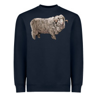 Navy rambouillet sheep Heavyweight Sweatshirt - LillyAllenDesigns