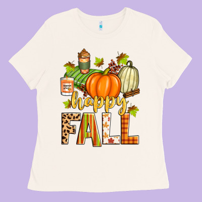 Happy Fall Ladies Tee Designed By Zillion Design Studio