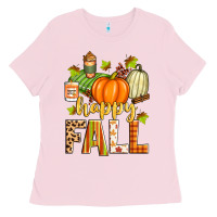 Bubblegum Pink happy fall Ladies Tee - Zillion Design Studio