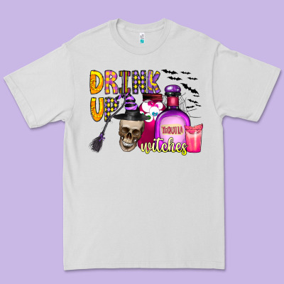 Drink Up Witches Premium Tee Designed By Cowhidedigitalart