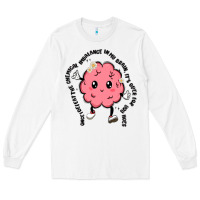 White brain Long Sleeve Tee - MaliasSmallBusiness