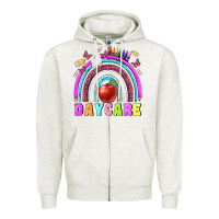Oatmeal Heather daycare Zipper Hoodie - BundleAndBundleShop