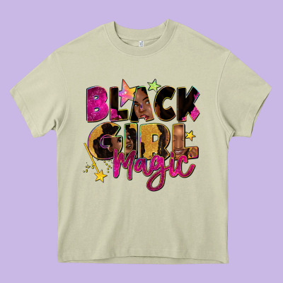 Black Girl Magic Heavy Core Tee Designed By Zillion Design Studio