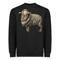 Black merino wool sheep Heavyweight Sweatshirt - LillyAllenDesigns