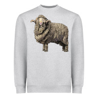 Heather Grey merino wool sheep Heavyweight Sweatshirt - LillyAllenDesigns