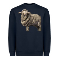 Navy merino wool sheep Heavyweight Sweatshirt - LillyAllenDesigns