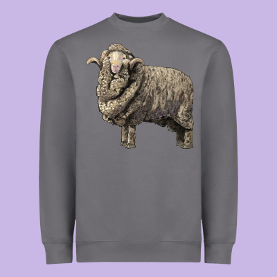 Merino Wool Sheep Heavyweight Sweatshirt Designed By Lillyallendesigns