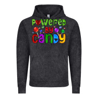 Vintage Black powered by candy with lollipops Vintage Hoodie - AdoDesignShop