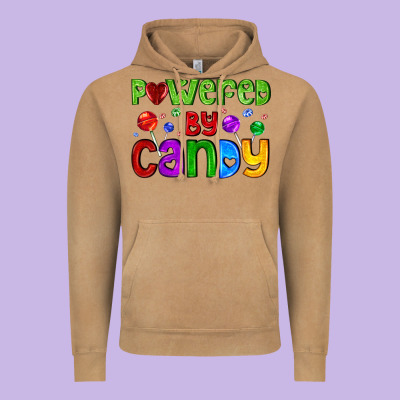 Powered By Candy With Lollipops Vintage Hoodie Designed By Adodesignshop