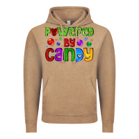 Vintage Coffee powered by candy with lollipops Vintage Hoodie - AdoDesignShop