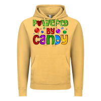Vintage Mustard powered by candy with lollipops Vintage Hoodie - AdoDesignShop
