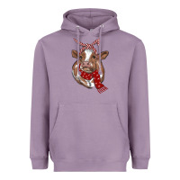 Lavender christmas scarf heifer Heavyweight Hoodie - RanaPortraitStore