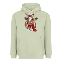 Matcha christmas scarf heifer Heavyweight Hoodie - RanaPortraitStore