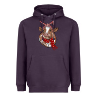 Plum christmas scarf heifer Heavyweight Hoodie - RanaPortraitStore