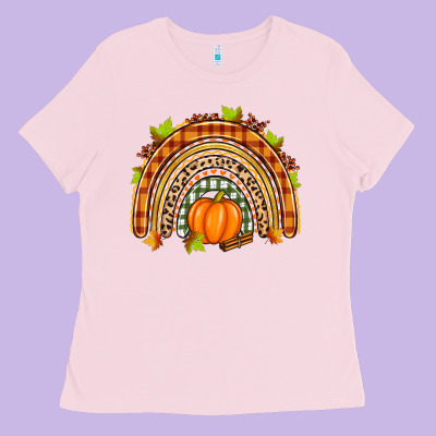 Fall Rainbow Ladies Tee Designed By Zillion Design Studio