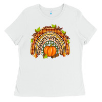 White fall rainbow Ladies Tee - Zillion Design Studio