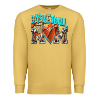 Antique Gold Basketball Mom Premium Sweatshirt - NancyCooperArtShop