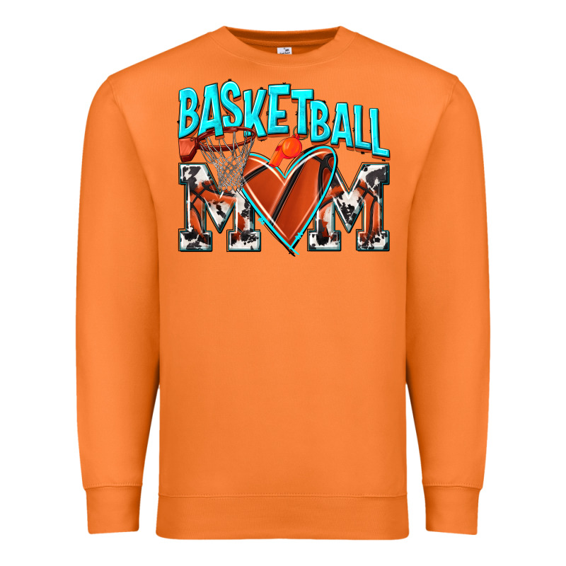 Basketball Mom Premium Sweatshirt by NancyCooperArtShop | Teevron