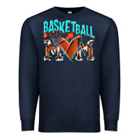 Navy Basketball Mom Premium Sweatshirt - NancyCooperArtShop