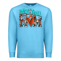Ocean Blue Basketball Mom Premium Sweatshirt - NancyCooperArtShop