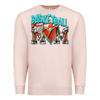 Pale Pink Basketball Mom Premium Sweatshirt - NancyCooperArtShop