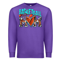 Purple Basketball Mom Premium Sweatshirt - NancyCooperArtShop