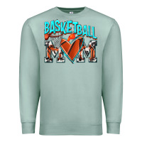 Seafoam Basketball Mom Premium Sweatshirt - NancyCooperArtShop