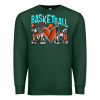 Sports Green Basketball Mom Premium Sweatshirt - NancyCooperArtShop
