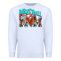 White Basketball Mom Premium Sweatshirt - NancyCooperArtShop