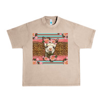 French Oak llama and roses glitter Urban Heavy Tee - LillyAllenDesigns