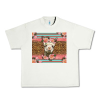 Pistachio llama and roses glitter Urban Heavy Tee - LillyAllenDesigns