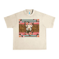 Sandshell llama and roses glitter Urban Heavy Tee - LillyAllenDesigns