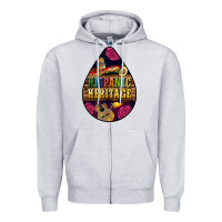 Heather Grey teardrop Hispanic Heritage Zipper Hoodie - BundleAndBundleShop