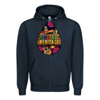 Navy teardrop Hispanic Heritage Zipper Hoodie - BundleAndBundleShop