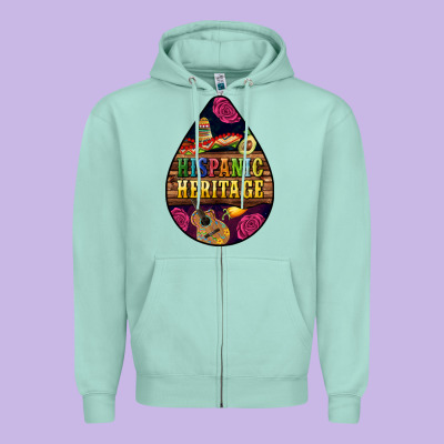 Teardrop Hispanic Heritage Zipper Hoodie Designed By Bundleandbundleshop