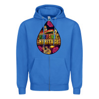 True Royal teardrop Hispanic Heritage Zipper Hoodie - BundleAndBundleShop
