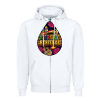 White teardrop Hispanic Heritage Zipper Hoodie - BundleAndBundleShop