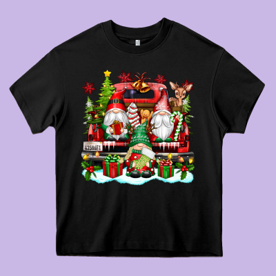 Christmas Gnome Truck Heavy Core Tee Designed By Texasbilliewilder