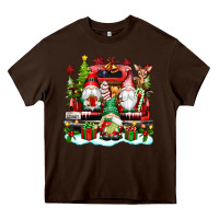 Chocolate Brown christmas gnome truck Heavy Core Tee - texasbilliewilder