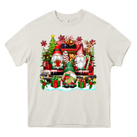 Cream christmas gnome truck Heavy Core Tee - texasbilliewilder