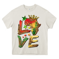 Cream juneteenth love Heavy Core Tee - BarkalooDesign