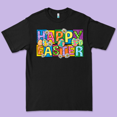 Happy Easter With Eggs Premium Tee Designed By Neo Western