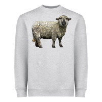 Heather Grey hampshire sheep Heavyweight Sweatshirt - LillyAllenDesigns