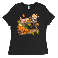 Black fall farm animals Ladies Tee - Zillion Design Studio