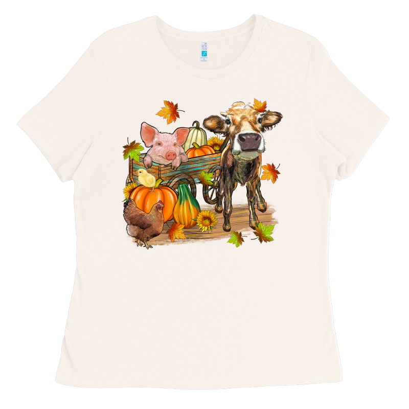 Fall Farm Animals Ladies Tee by Zillion Design Studio | Teevron