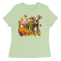 Matcha fall farm animals Ladies Tee - Zillion Design Studio