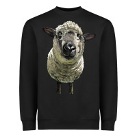 Black hampshire sheep head Heavyweight Sweatshirt - LillyAllenDesigns